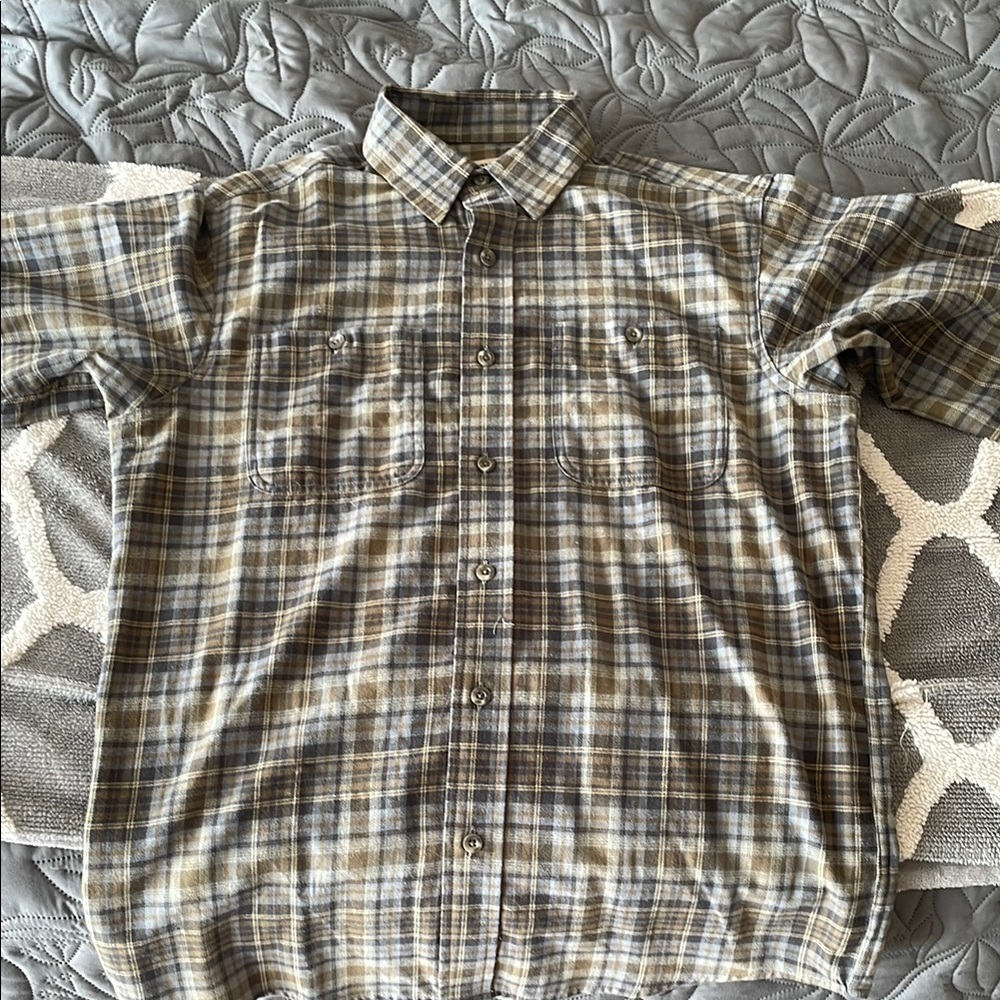 RedHead Gray and Brown Casual Button Down Shirt